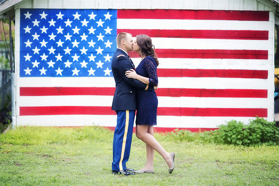 patriotic army engagement photos