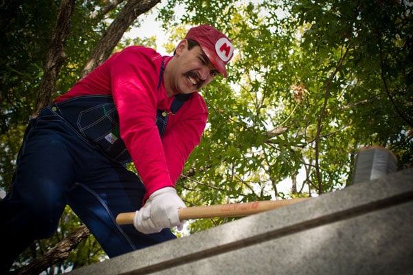 super mario bros engagement photos