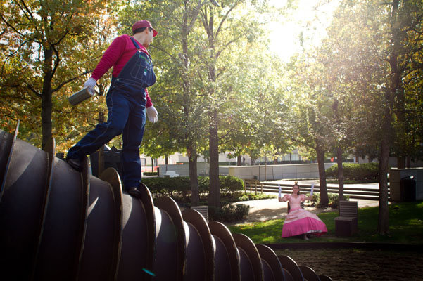 super mario bros engagement photos