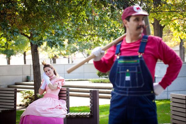 super mario bros engagement photos