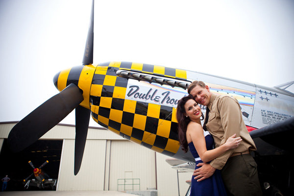 vintage military patriotic engagement photos