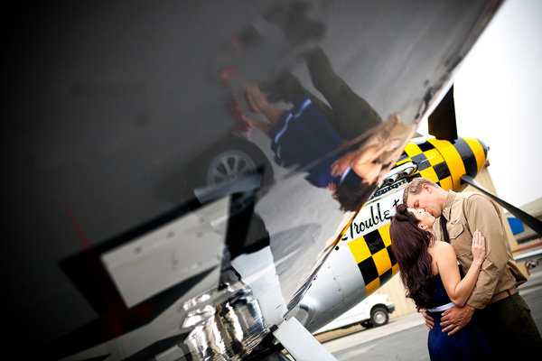 vintage military patriotic engagement photos