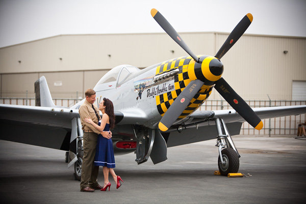 vintage military patriotic engagement photos