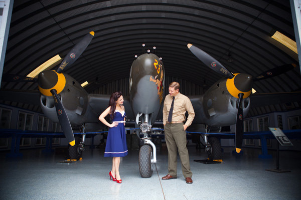 vintage military patriotic engagement photos