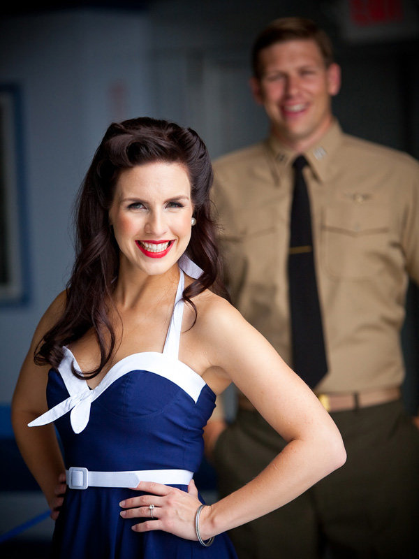 vintage military patriotic engagement photos