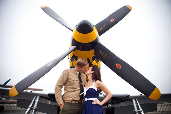 vintage military patriotic engagement photos