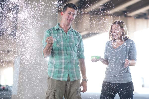 water balloons engagement photos