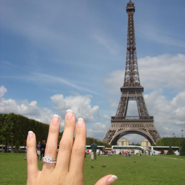 engagement ring selfie