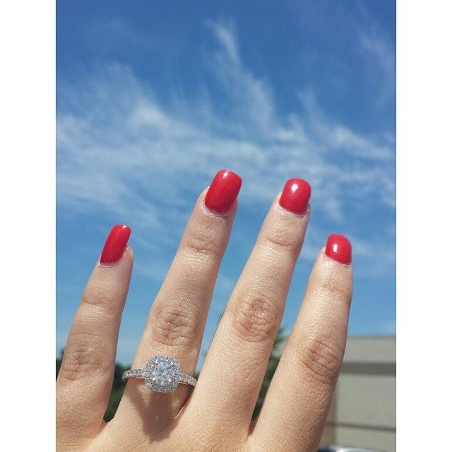 engagement ring selfie