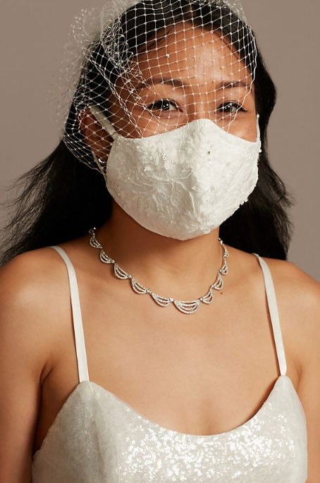 Wedding face mask for the bride