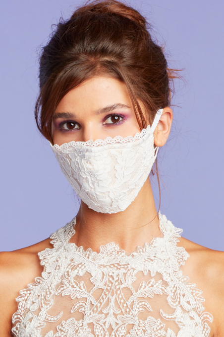 tadashi shoji wedding face mask