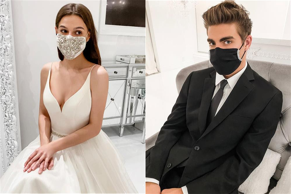 Winnie Couture wedding face masks