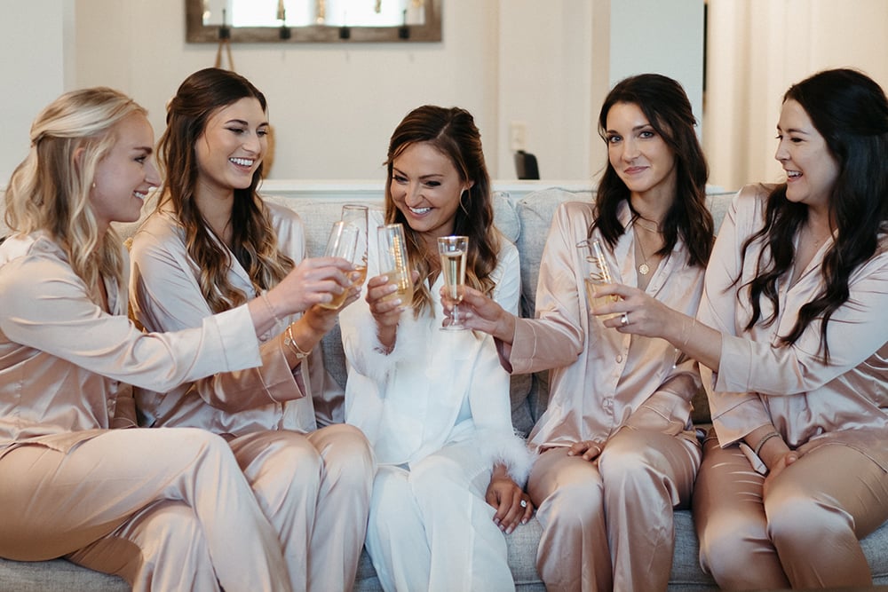 bride and bridesmaids