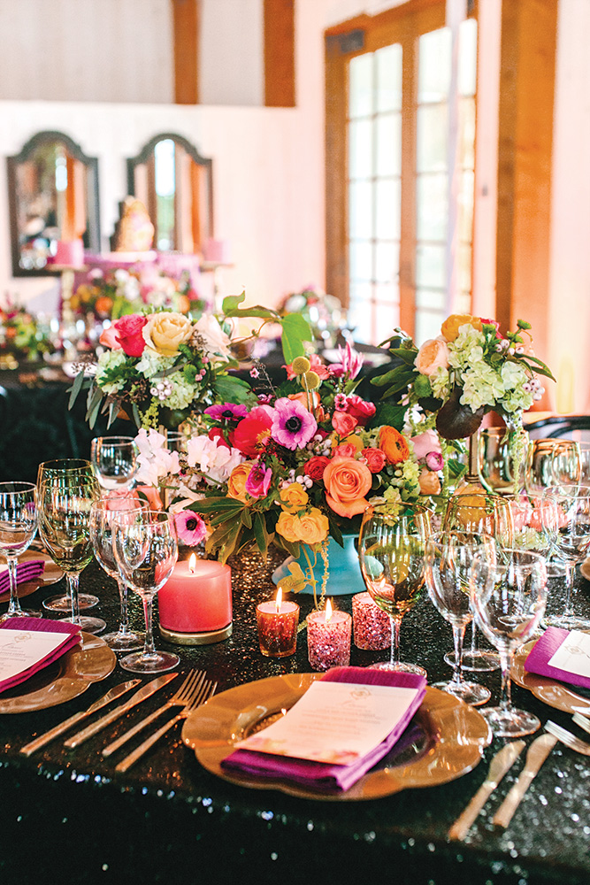 bold wedding centerpieces