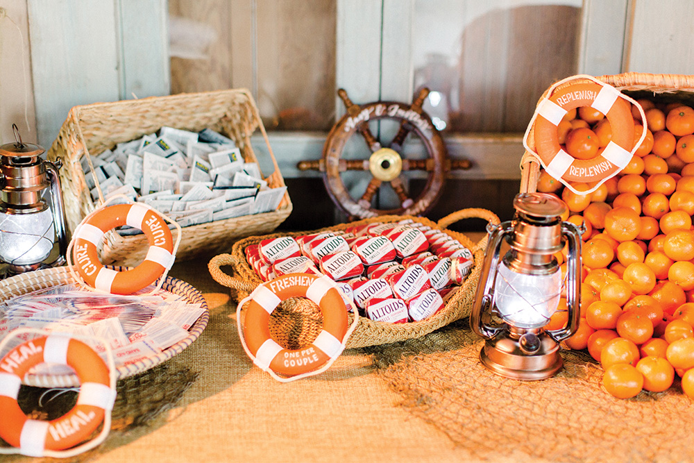 orange wedding favors