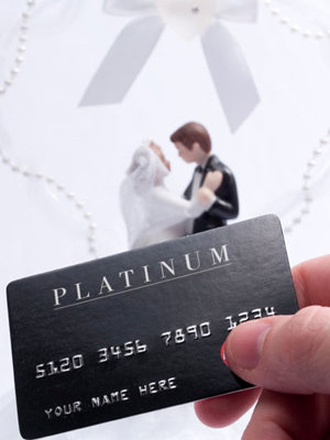 bride and groom credit card
