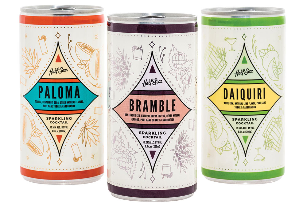 Tequila, gin and rum cocktails in a can 