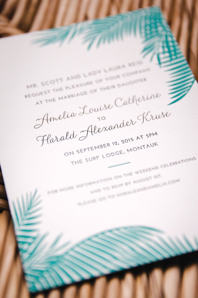 beach wedding invitation