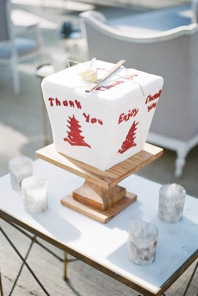 fortune cookie wedding cake