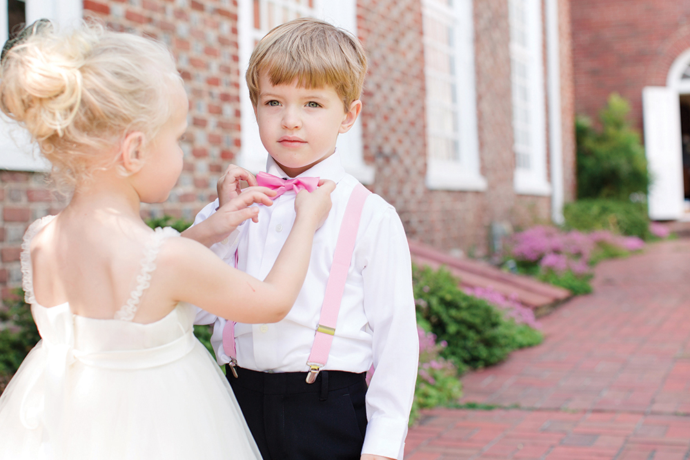 coral wedding color palette