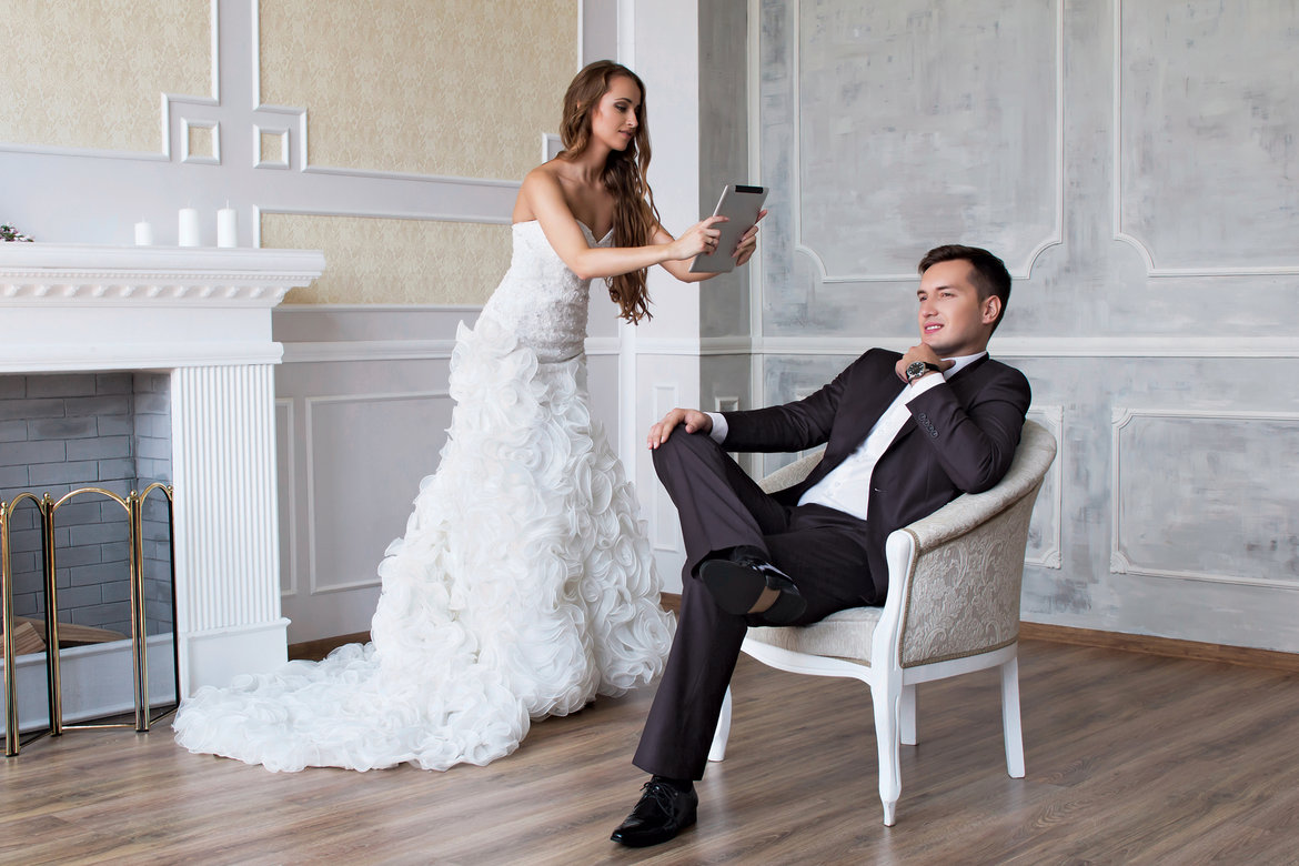 bride photographing groom