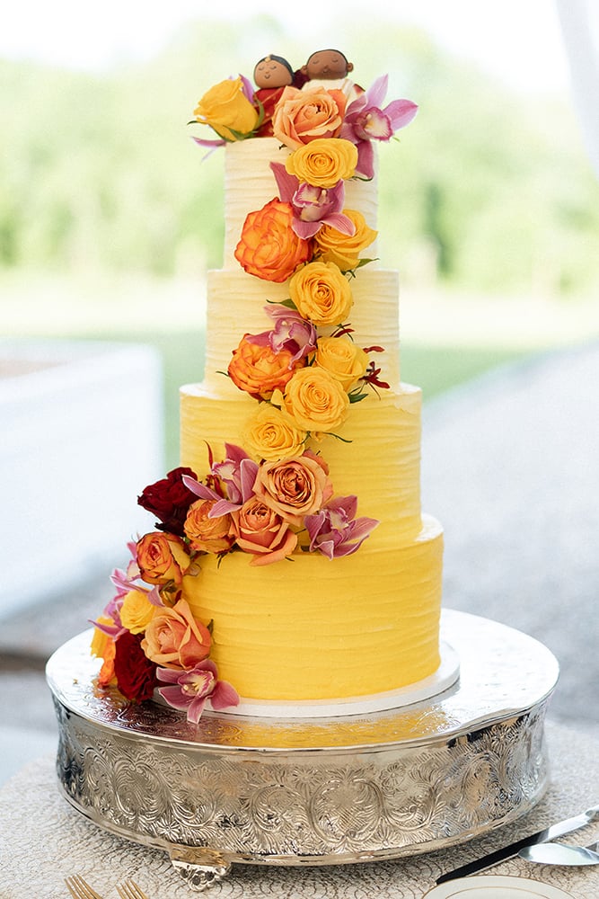 colorful wedding cake