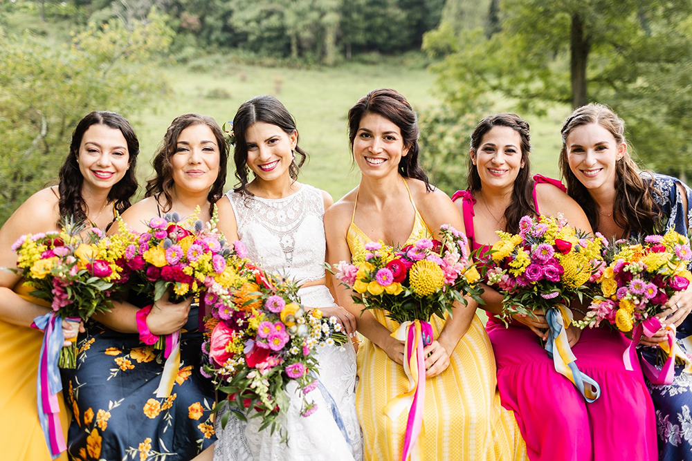 colorful bridesmaids dresses