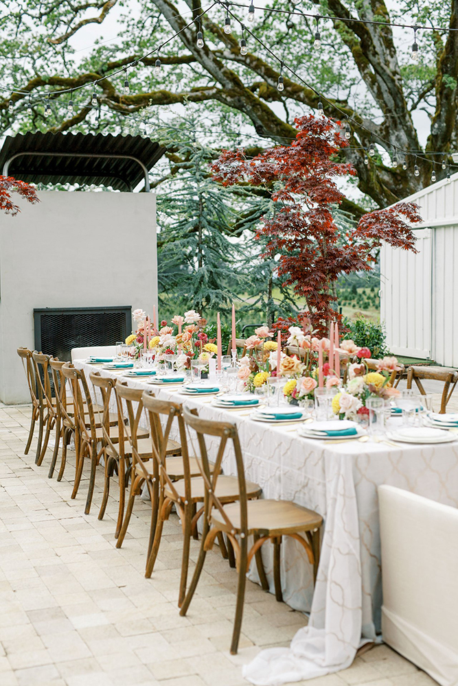 outdoor wedding reception