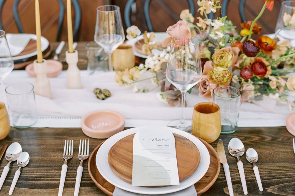 fall wedding place setting