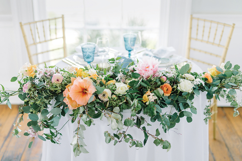 Wedding sweetheart table