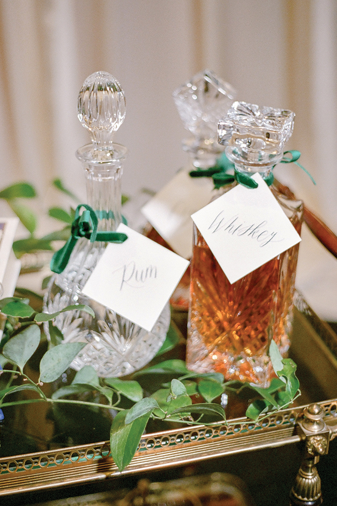 Wedding cocktail station