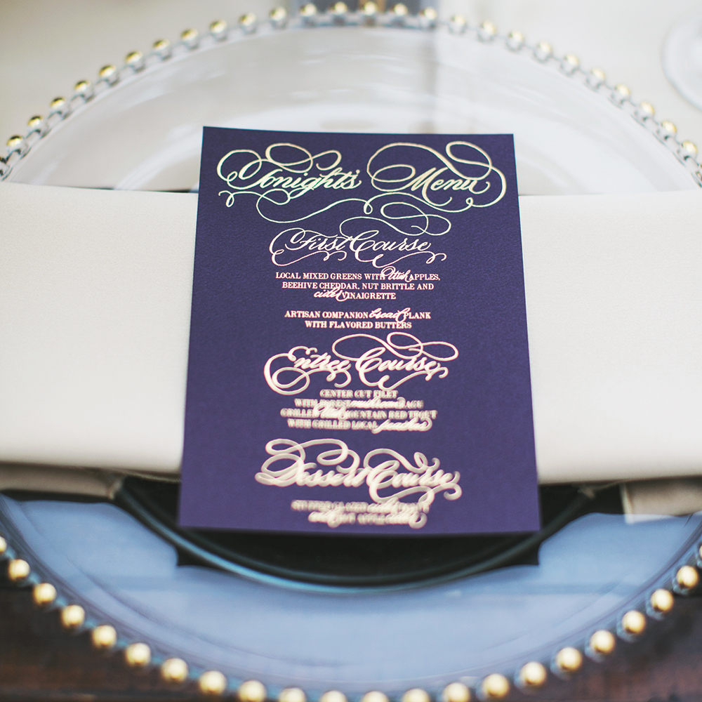 Wedding place setting