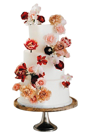 floral wedding cake