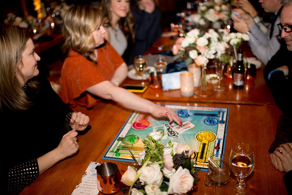 board games at wedding