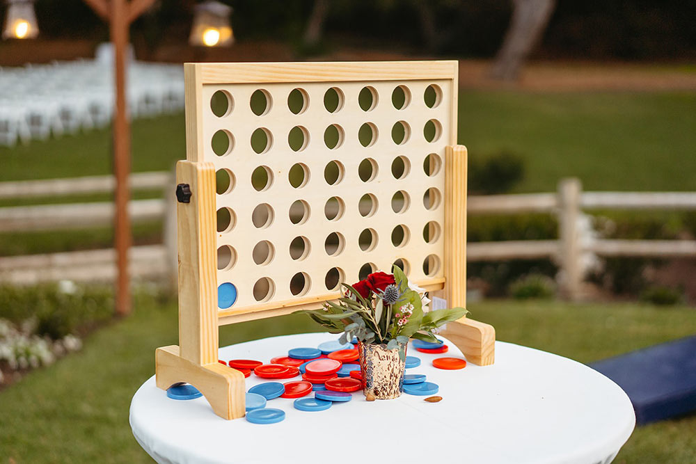 connect four game at wedding
