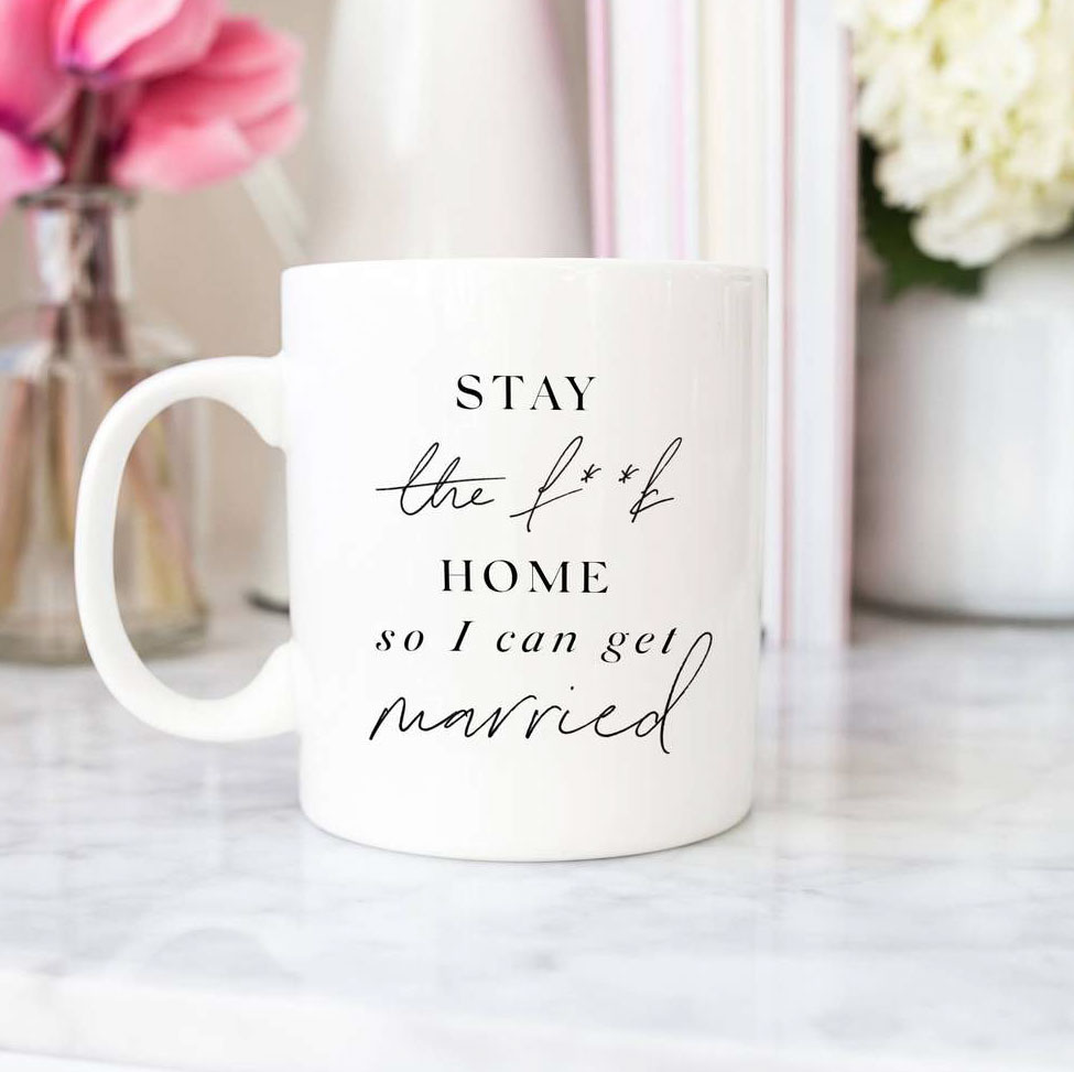 birdy gray stay home mug