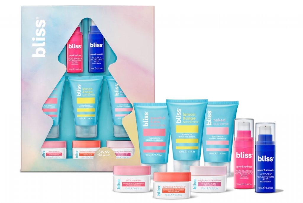 bliss holiday facial body set