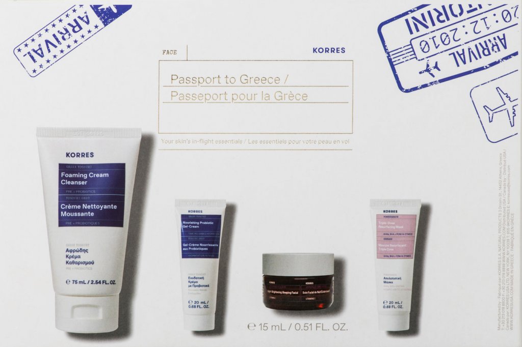 korres passport to greece skincare set