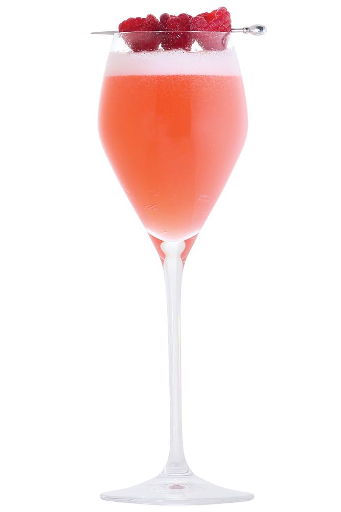 berry bubbly cocktail