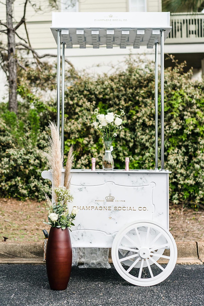 wedding champagne cart