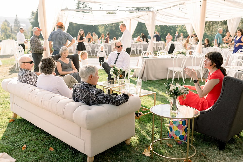 wedding lounge area