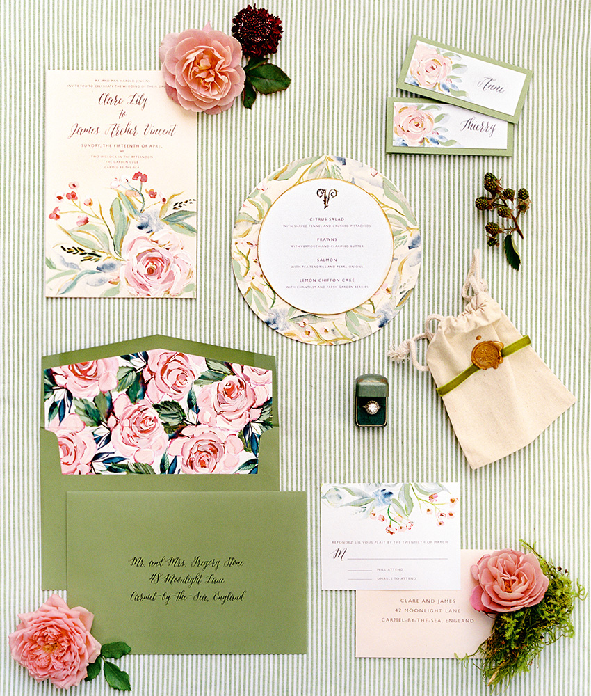 Garden wedding invitation