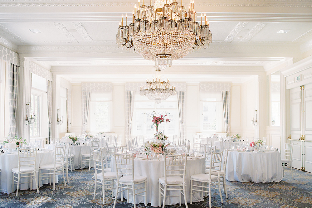 Timeless romance reception room