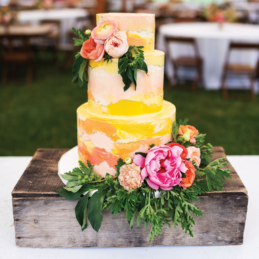 colorful wedding cake