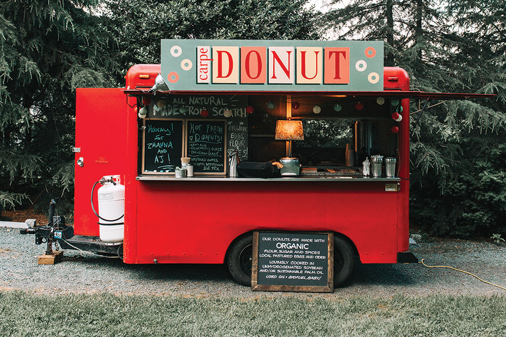 wedding donut cart