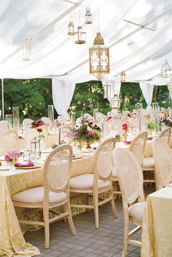 Tented wedding reception