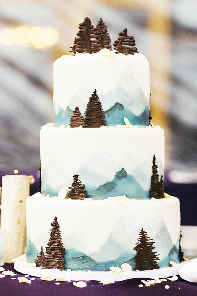 winter wedding cake