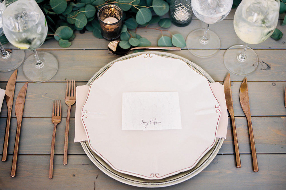 spring wedding place setting