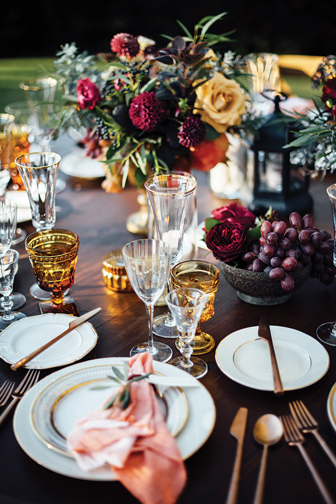 fall wedding table setting