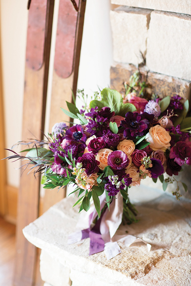 winter wedding bridal bouquet